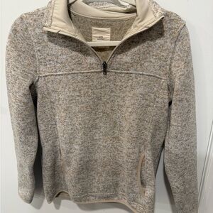 NWOT Cozy Beige Quarter-Zip Sweater